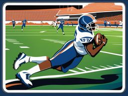 football clipart,scoring the winning touchdown in a stadium roar 