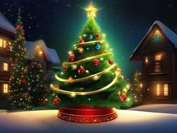 Animated Christmas Tree Wallpaper  