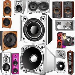 Speaker clipart - Speaker for audio and sound,  color clipart, vector art