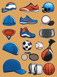 sports clipart - a collection of sports equipment for various games 