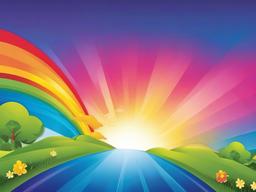 Sunshine Rainbow Background  