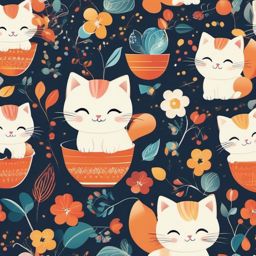 Cute iPad Wallpaper - Delight in the sight of an adorable kitten playfully exploring your iPad screen, bringing a touch of cuteness to your daily digital routine.  intricate patterns, splash art, wallpaper art