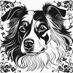 dog clip art black and white 