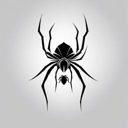 Spider Tattoo-minimalist and modern spider silhouette with clean lines, creating a bold and iconic design. Colored tattoo designs, minimalist, white background.  color tatto style, minimalist design, white background