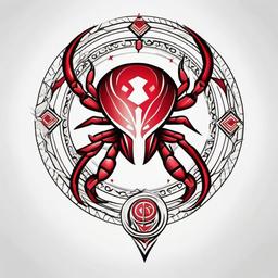 Cancer Zodiac Symbol Tattoo Design-Creative and symbolic tattoo featuring the zodiac symbol associated with the sign Cancer.  simple color tattoo,white background