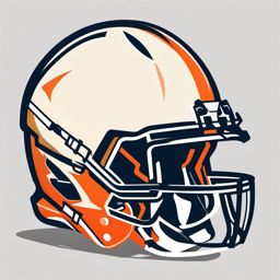 Football Helmet Clipart - A football helmet protecting the player.  color vector clipart, minimal style