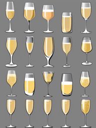 Champagne Glasses clipart - Toasting champagne glasses, ,vector color clipart,minimal