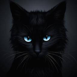 Wallpaper Dark Cat  ,desktop background wallpaper