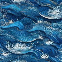 Blue Ocean Wallpapers Endless Beauty of the Deep Blue Sea and Ocean Life wallpaper splash art, vibrant colors, intricate patterns