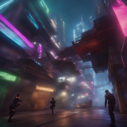 naccholen showcases acrobatic parkour and stealth tactics in a cyberpunk metropolis. 