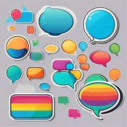 Chat bubble clipart - Chat bubble for messaging and conversations,  color clipart, vector art