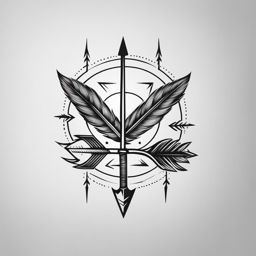 arrow tattoo design, symbolizing direction, focus, and determination. 