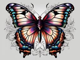 half wing butterfly tattoo  