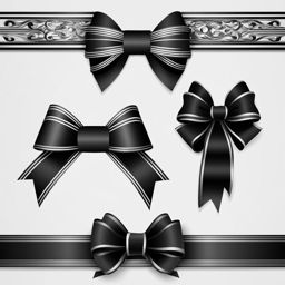 ribbon clipart black and white 