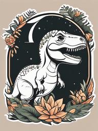 Easy Dinosaur Tattoo - Keep it simple and easygoing with a charming and delightful dinosaur-themed tattoo.  simple vector color tattoo,minimal,white background