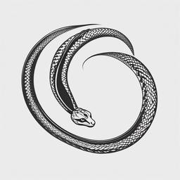 Armband Snake Tattoo - Snake tattoo designed as an armband.  simple vector tattoo,minimalist,white background