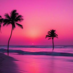 Pink Background - Gradient Pink Tones at Miami Beach  , splash art wallpaper, dull colors