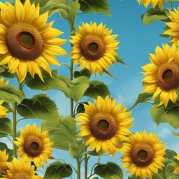 Sunflower Background Wallpaper - sunflower sky background  