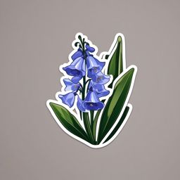 Bluebell Sticker - Welcome the enchanting and bell-shaped blooms of bluebells with this delicate sticker, , sticker vector art, minimalist design