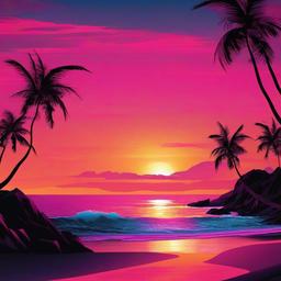 Beach Background Wallpaper - sunset pink beach wallpaper  