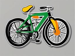 Bicycle Bell Sticker - Urban cycling, ,vector color sticker art,minimal