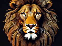 Lion Wallpaper - Majestic African Lion Portrait  intricate patterns, splash art, wallpaper art