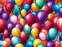Birthday Background - Colorful Balloons at a Birthday Bash wallpaper, abstract art style, patterns, intricate