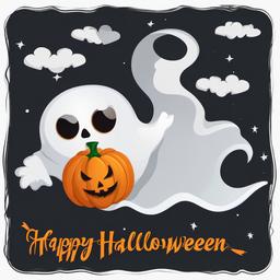 Happy Halloween clipart - ghost floating in the air  clipart