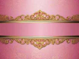 Gold Pink Background-Light pink with intricate gold floral patterns around the edges  background wallpaper