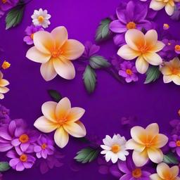 Flower Background Wallpaper - flowers on purple background  