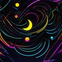 Neon Background Wallpaper - neon moon background  