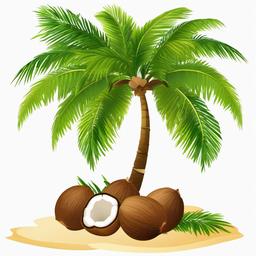 Palm Tree clipart - palm tree with coconuts  clipart 