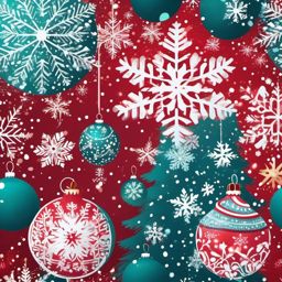 Christmas Background Images - Festive Decorations and Snowfall wallpaper, abstract art style, patterns, intricate