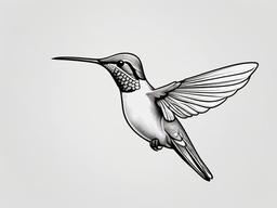 Humming Bird Tattoo Ideas - Hummingbird tattoo inspiration  minimalist tattoo design, white background