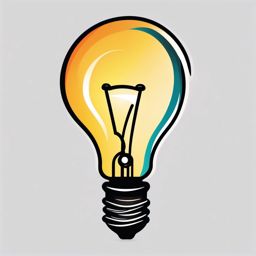 Light bulb and idea icon - Light bulb and idea icon for creativity,  color clipart, vector art
