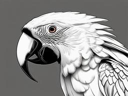 drawing of macaw  minimal rough sketch scribbles,doodles,black and white