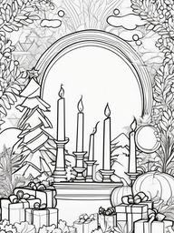 Advent Coloring Pages  outling,coloring pages,black and whit