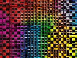 Rainbow Checkerboard Wallpaper  