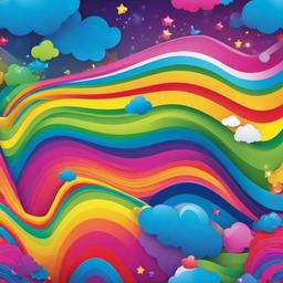 Rainbow Background Wallpaper - rainbow cartoon background  