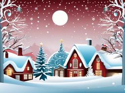 Christmas Border clipart - winter wonderland scene border  