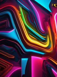 Abstract neon graffiti art top view, product photoshoot realistic background, hyper detail, high resolution