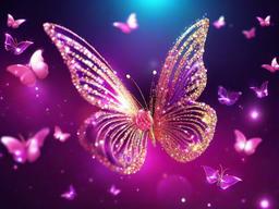 Glitter Butterfly Wallpaper Hd  