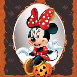 Minnie Mouse clipart - Minnie Mouse in a Halloween costume  vector clipart