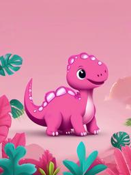 cute pink dinosaur wallpaper  ,mobile iphone background wallpaper