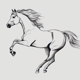 swedish horse tattoo  simple tattoo,minimalist,white background