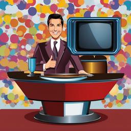 TV clipart - quiz show host  vector clipart