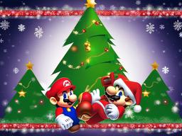 Mario Christmas Wallpaper  