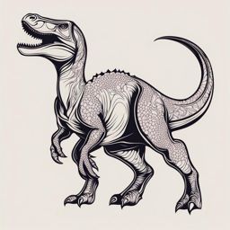 dinosaur tattoo minimalist color design 