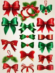 Christmas Pictures clipart - Christmas decorations and bows  vector clipart