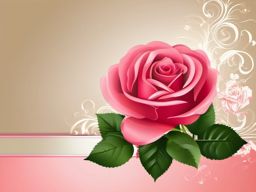 Rose Clipart,Designing a romantic greeting card  simple, 2d flat